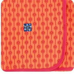 NWT Kickee Pants Nectarine Leaf Lattice Swaddle